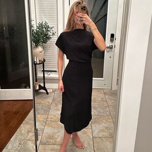 Classic Black Midi Dress